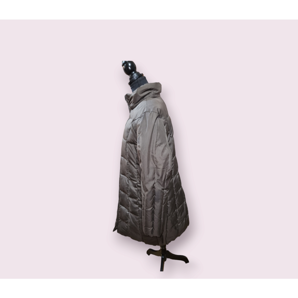 Michael Kors Puffer Down Coat Jacket Women's Size Large Brown Long - Picture 4 of 12